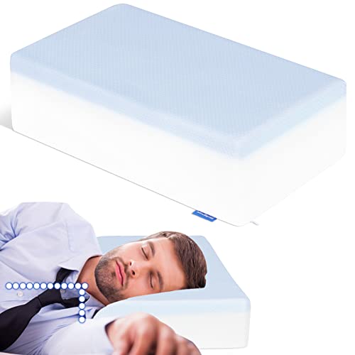 Memory Foam Cubic Pillow Side Sleeper Pillow for Neck and...