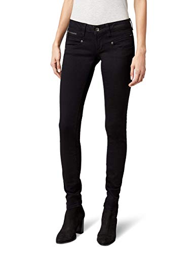 Freeman T. Porter Damen Alexa Slim Sateen Stretch Hose, Schwarz (Black 12), W32 (Herstellergröße: XL)