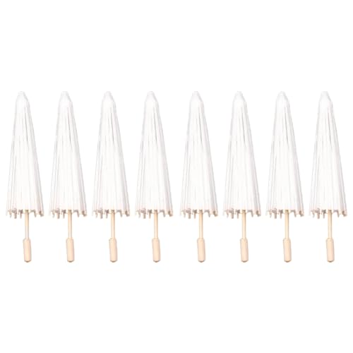 Dasing 8 parasoles de papel para bodas, regalos, 40 cm, sombrillas de bambú para decoraciones de mesa, despedidas de soltera, accesorios de fotografía