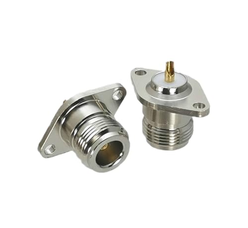 2 Stück N-Buchse 2-Loch-Flansch-Lötplattenmontage RF-Adapteranschluss Koaxial