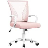 Yaheetech Ergonomic Mesh Computer Chair Adjustable Swivel Chair Executive with Arms Height Adjustable Back Support for Home Office