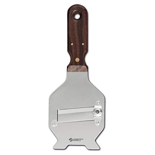 Sanelli Ambrogio 1720.000 Affettatartufi tagliatartufi con Manico Palissandro e Lama Liscia, Acciaio Inossidabile, Marrone, 25.0x8.5x2.0 cm