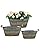 vensovo Galvanized Metal Oval Planter Buckets with Handles – Set of 3 Rustic Farmhouse Flower Tubs with Drain Holes & Plugs, Vintage Small Pots for Herbs, Succulents, Wedding or Tabletop Decor