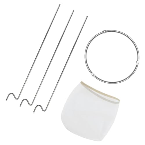 VOSAREA 1Set Jam Straining with Sieve Stand Filter Bag for Juice Straining Multi Purpose Kitchen Tool for Cooking Wine Making and Juicing Fruits Fine Mesh Design