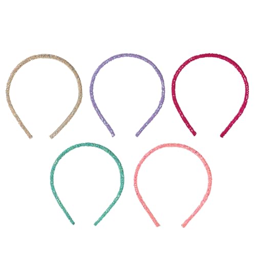 Kit 5 Tiaras De Cabelo Coloridas Com Brilho Menina Lepeka (Colorido, Unico)