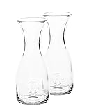 2x edles Design für Tisch & Tafel - Das Weinkaraffen-Set von der Qualitätsschmiede Bormioli aus Italien ergänzt hervorragend jeden reich gedeckten Tisch mit einem wundervollen, geschwungenem Design.