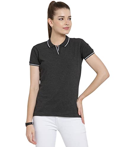 Image of Scott International Women's Regular Fit 100% Pure Organic Cotton Polo T-Shirt | Womens Polo Collar Neck T-Shirt | Cotton Plain Polo Neck Half Sleeve T-Shirt | Tshirts for Women