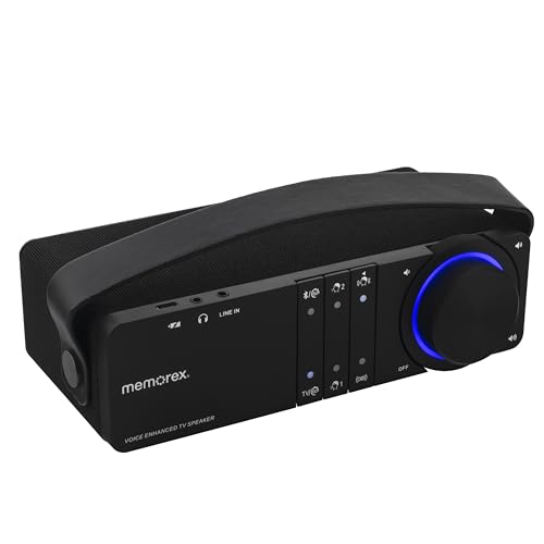 Memorex MX-CLRTV100 Wireless TV Sound Enhancing Speaker | Bluetooth, 3D Surround Sound, Clear Voice Technology, Long Battery Life | HDMI/Optical Connectivity, Private Listening, and Wireless Charging - Image 4
