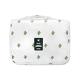 Mowelai Hanging Travel Toiletry Bag Cosmetic Make up Organizer for Women and Girls Waterproof (White)
