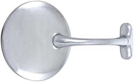 United Pacific C5007 Polished Stainless Steel 4-inch Round Classic Style Door Edge Mirror, Adjustable Bracket - One Mirror image 3