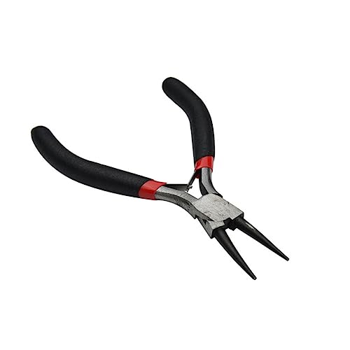 Housoutil Mini Jewelry Pliers with Cushion Grip Durable Round Nose and Wire Nipper Tool for Jewelry Making Repair and Crafts Design for Long Term Use