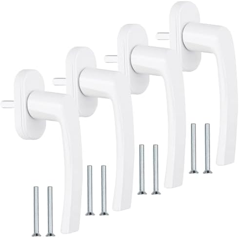 4 Pièces Poignee Fenetre, Poignee Fenetre PVC sans Cylindre de Fe...