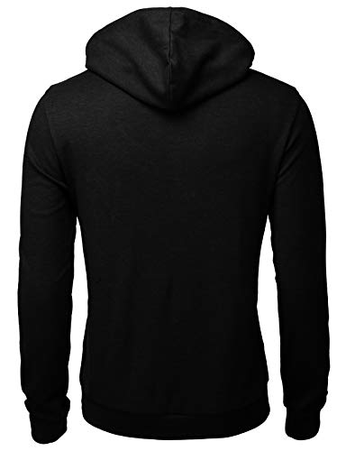 H2H Men's Pullover Hoodie Lightweight Long Sleeve with Kangaroo Pocket Slim Fit Basic Casual Sweatshirt3