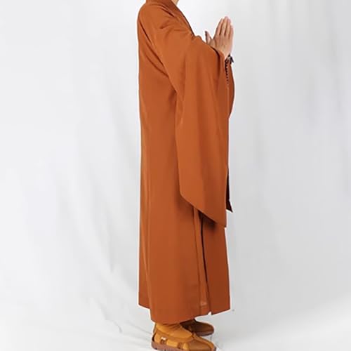 Monk Robes Clothes Buddhist Summer Monk Robes Four Seasons Cassocks,Long Kung Fu Monk Robe Master Zen Buddhist2