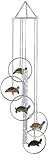 StealStreet SS-G-155.06 5-Ring Polyresin Charm Turtle Hanging Garden Decoration Wind Chime