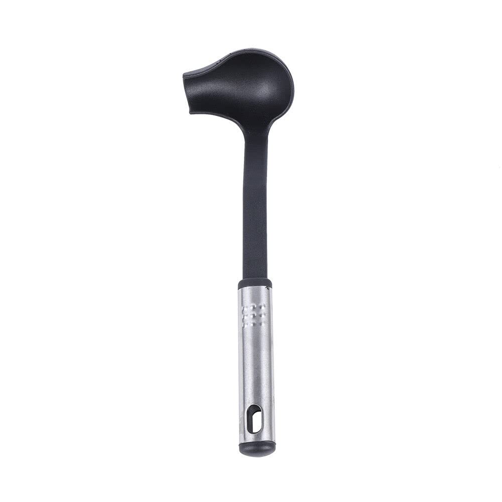 Set di 40 utensili da cucina in acciaio inox, set di posate da cucina in silicone, accessori per cucinare, utensili da cucina non aderenti, resistenti al calore (nero)