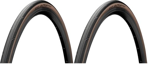 Continental Ultra Sport III Tire, Unisex-Adult, Black/Brown, 28', 700 x 28C (Paquete de 2)
