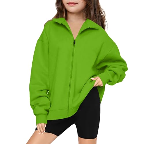 Girls Fall Jacket Workout Zip Up Long Sleeve Fuzzy Preppy School Winter Coat Lightweight Athletic Running Boys Coat2