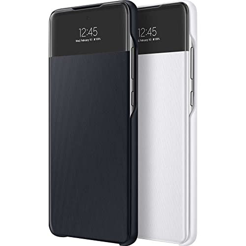 Samsung S View Wallet Smartphone Cover EF-EA725 für Galaxy A72, Handy-Hülle, stoßfest, Schutz Case, integriertes Sichtfenster, Weiß – Ansicht 6