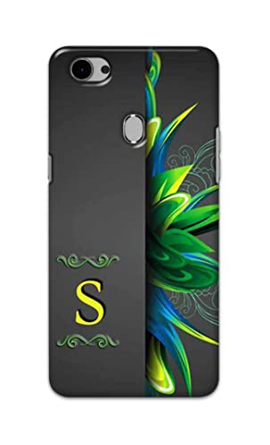 Image of Name II Initial II Letter Alphabet S Hard Back Case Cover for Oppo F7 Back Cover -(J5) VNS2222