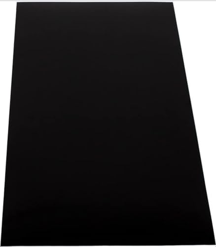 ABS Kunststoff Platte 1000x490mm Farbe Schwarz in Stärken 1-2-3 und 4mm Einseitige Schutzfolie - Top Qualität (Stärke-1mm-1000x490mm)