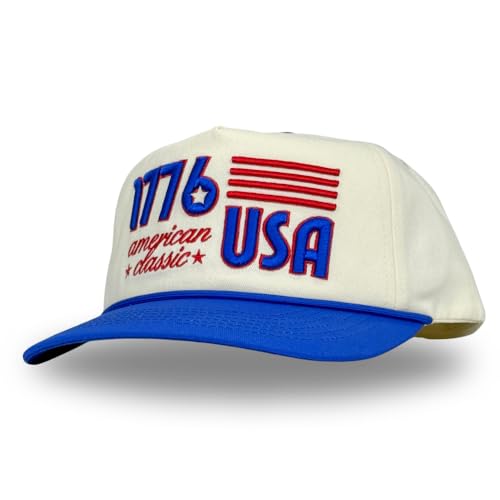 Image of Vintage Low Profile Unstructured Hat | Cotton Flat Bill Snapback Rope Hat | Men & Women's Hiking Fishing Running Golfing Hat