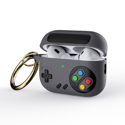 Image of Printme AirPods Pro 2nd Generation Case Cover, Classic Gamepad Design Case Military Hard Shell Protective Cover for Apple AirPods Pro 2 /1 Charging Case for Kids Men Women (Grey)