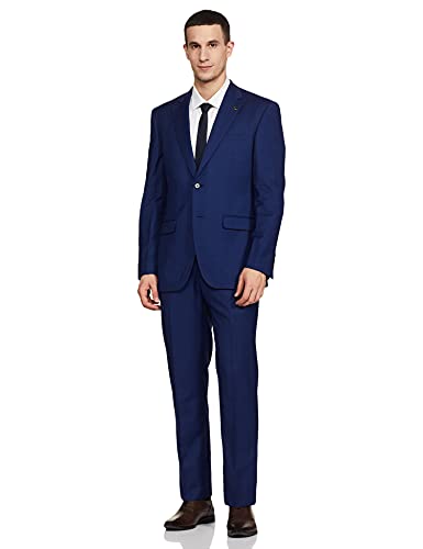 Image of Park Avenue Wool Men's Full Sleeve LUXUS FIT Dark Blue Formal Suit