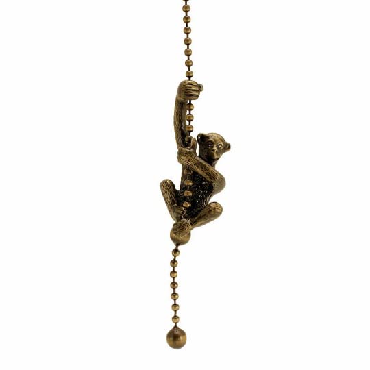 Image of Monkey Ceiling Fan Pull Chain Antique Brass #46