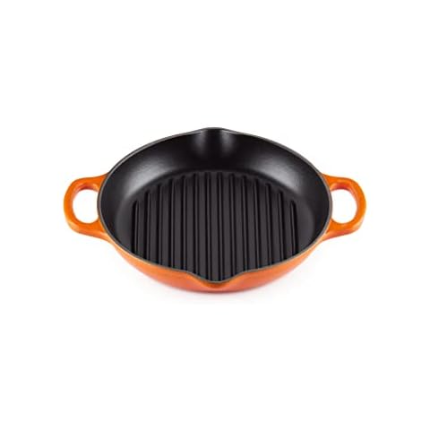 Le Creuset Signature Hohe runde Grillpfanne aus Gusseisen Cover