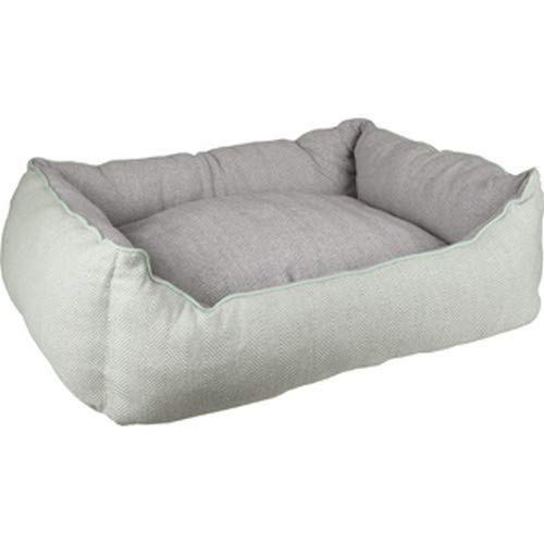 Cesta Flamingo Chevron 518497 rectangular gris de tela lavable para perros