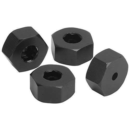 RC Hex Combiner, Wheel Hub Hex Adapter 5mm to 12mm Combiner Available for WPL D12 1/10 RC Model Trucks(Black)