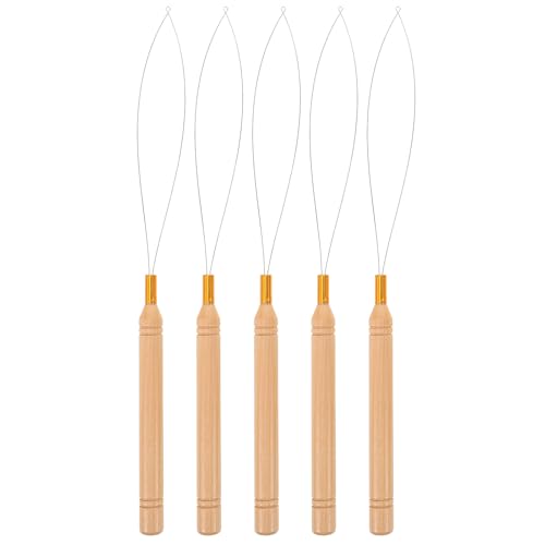 Tofficu - Tofficu Wooden Handle Bead Threader 5-Pack Portable Beading Tool for Macrame Jewelry Making 8.86 Inch Threading Device with Comfortable Grip for Diy Craft Projects - -21%