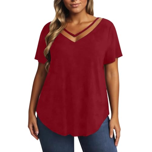 T-shirt de sport col en V femme : finie la chaleur avec ce haut ample respirant