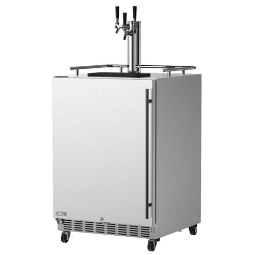 REALONE 24 inch Stainless Steel Beverage Refrigerator & Full Size Kegerator 2 in 1 for Indoor and Outdoor, Keg Beer Cooler with 3 taps Fits 3x5.16 Gallon,Digital Control REALONE 24 inch Stainless Steel Beverage Refrigerator & Full Size Kegerator 2 in 1 for Indoor and Outdoor, Keg Beer Cooler with 3 taps Fits 3x5.16 Gallon,Digital Control