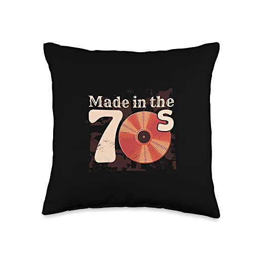 This Is Made In The 70's Sounds Vinyl Records Throw Pillow