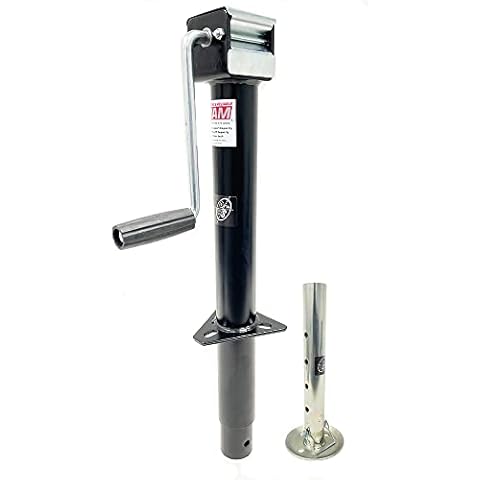 Southwest Wheel 5,000 lbs Side Wind A-Frame Trailer Jack w/Zinc Adjustable Drop Leg Cover