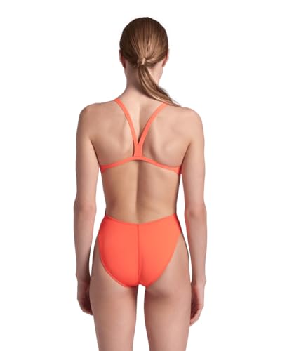 Image of Arena Women's Solid Team Swimsuit Challenge Back MaxLife Open Back Bathing Suit Athletic Swimwear
