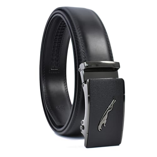 Image of WildHorn Men's Leather Belt Gift Set | Genuine Leather belt Strap with 2 Interchangeable Buckles | Formal & Casual Wear Adjustable Belt | Automatic lock leather belt for men
