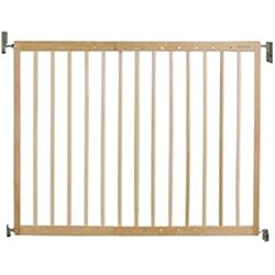 Equipo De Seguridad Cerca De Mi Munchkin Lindam Valla de Seguridad Infantil, Barrera de Escalera para Bebés y Niños Pequeños, Valla Extensible de Montaje Fijo, Puerta de Seguridad para Bebé, Valla de Madera, 63,5-106 cm, Madera