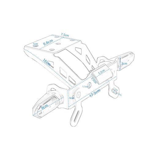 Plaque Support Éliminateur Clignotant Suzuki GIXXER 250 150 2025 - 4