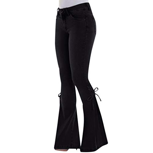 Stretch Trousers for Women Summer Plus Casual Women Bow Pant Elastic Loose Denim Boot Jeans Cut Women's Jeans