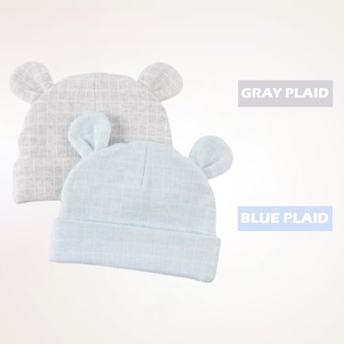 Image of JANGANNSA Cotton Newborn Baby Girls Hat Spring Newborn Boys Hat Cute Rabbit Infant Beanie