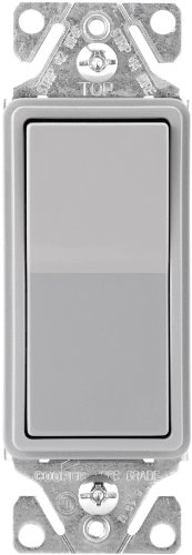 Image of Eaton 7501GY-SP-L 15-Amp, 120-Volt Standard Grade Single Pole Decorator Switch, Gray