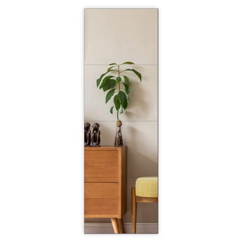 Vasemouh 4 Piezas Espejo de Pared, Espejos sin Marco, Espejos Adhesivos, Espejo de Pared Decorativo para Casa,Salón, Baño, Dormitorio (A4:21x29.7 cm).