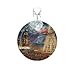 The Polar Express – Thomas Kinkade - 3.5” Starfire Prints Glass Art - Circle Glass Art - Ideal for Gifting and Collecting SPCIR488