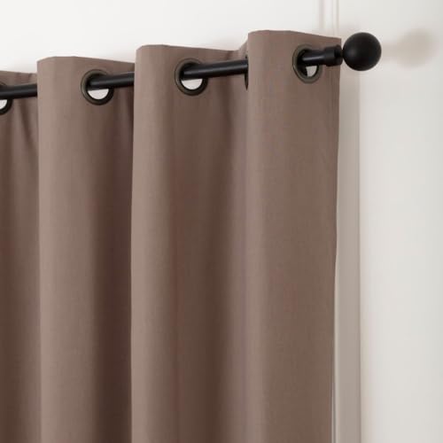 Moondream DecibelControl™ 3en1 Cortina Antirruido | Aislamiento Acústico | Térmico Invierno+Verano | 100% Opaca | Tecnología patentada | Fabricada en UE | Ollaos | Beige MC8220 | 130An x 250Al cm