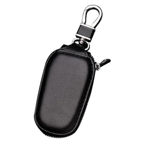 Sac Porte Clés de Voiture,Pochette Porte clés en Cuir Étui Porte Étui de Protection pour femmes et hommes (noir)