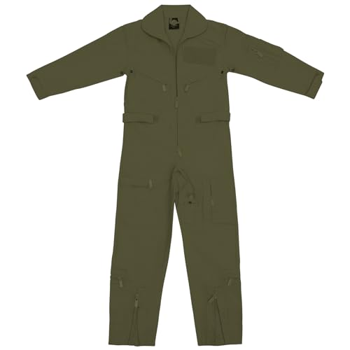 Rothco Kids Flight Suit Pilot Coveralls Aviator Costume Cosplay Jumpsuit for Children Olive Drab L
