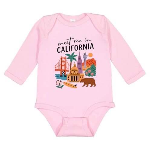 TATY Kids Meet Me In California Long Sleeve Baby Infant Bodysuit
